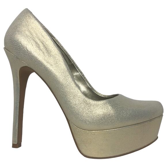 Jessica Simpson Slate/Deco Metallic Waleo Platform Heels - Size 8.5 - Women - Picture 8 of 13